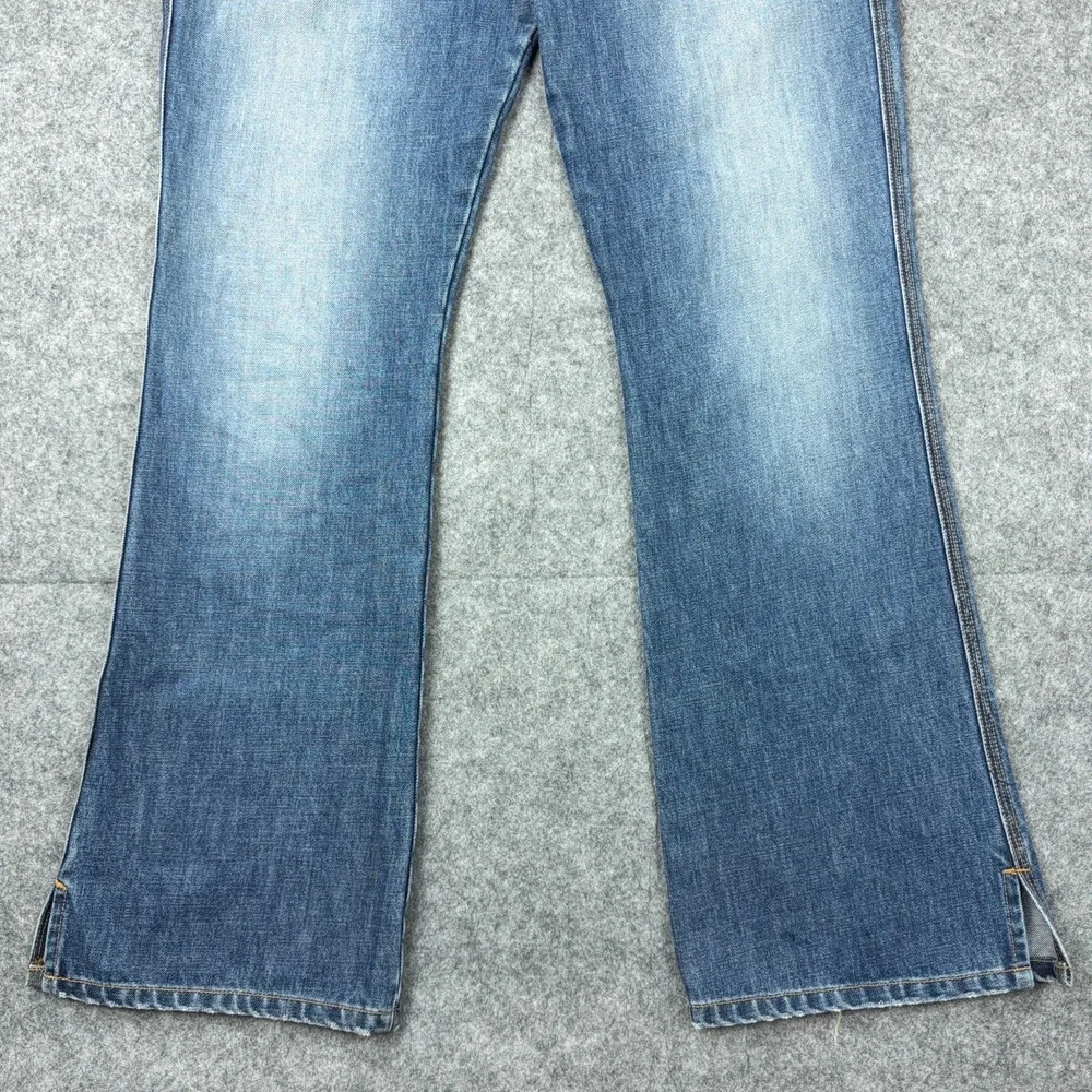VTG Abercrombie Fitch Jeans Womens 10‎ Blue Bootcut Wide Leg Faded Denim 90s